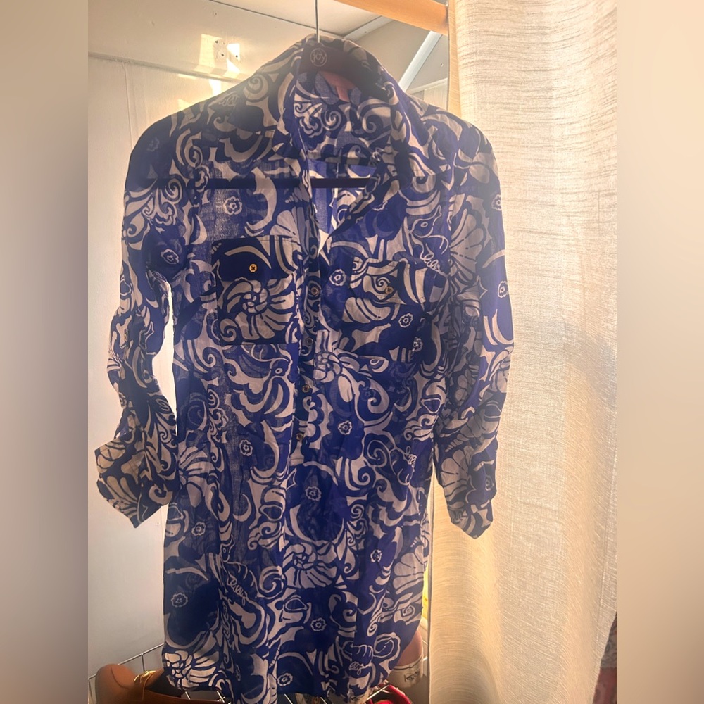 Lily Pulitzer Captiva tunic shirt Tide Pools - Picture 2 of 5